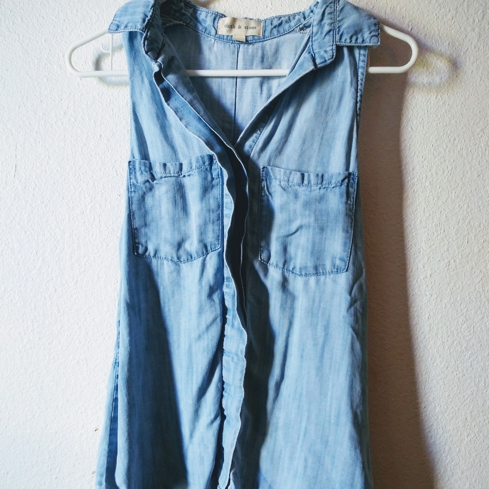 Anthropologie Cloth and Stone Denim Button Down